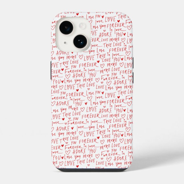 Funda Para iPhone Palabras románticas del día de San Valentín (Reverso )