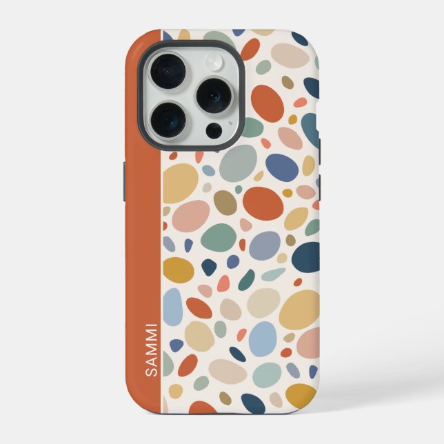 Funda Para iPhone Paleta de guijarros (Reverso )