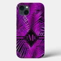 Palma Morada Tropical con Monograma