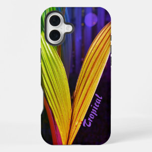 Funda Para iPhone 16 Plus Palmas Tropicales Brillantes Multicolores