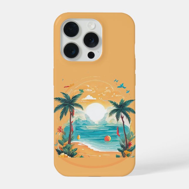Funda Para iPhone palmera de Sun Beach (Reverso )