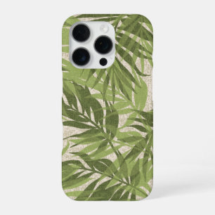 Funda Para iPhone 16 Pro Palmeras Areca Hawaianas Tropicales Vintage Verde 