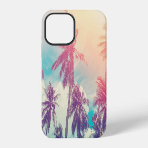 Funda Para iPhone 12 Palmeras en silueta, puesta de sol abstracta.
