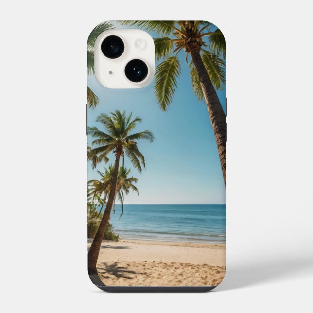 Funda Para iPhone Palmeras soleadas (Reverso )