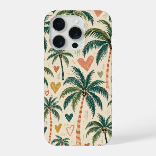 Palmeras Tropicales y Corazones sobre Crema
