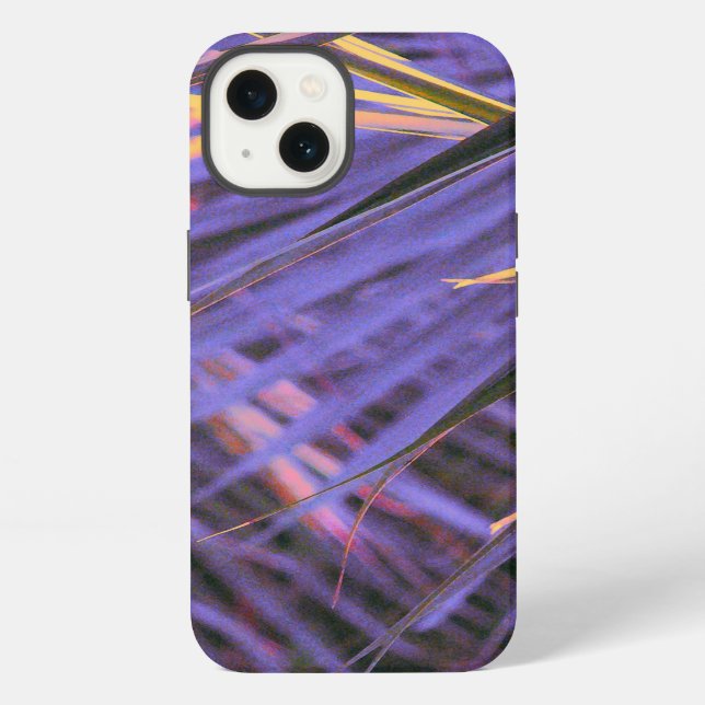 Funda Para iPhone Palmetto Azul Abstracto (Reverso )