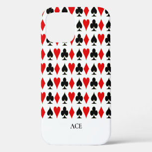 Funda Para iPhone 12 Palos de Cartas de la Suerte: Pica, Diamante, Tréb