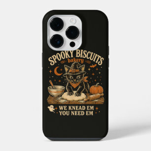 Funda Para iPhone 14 Pro Panadería de Galletas Espeluznantes Gato Negro Hal