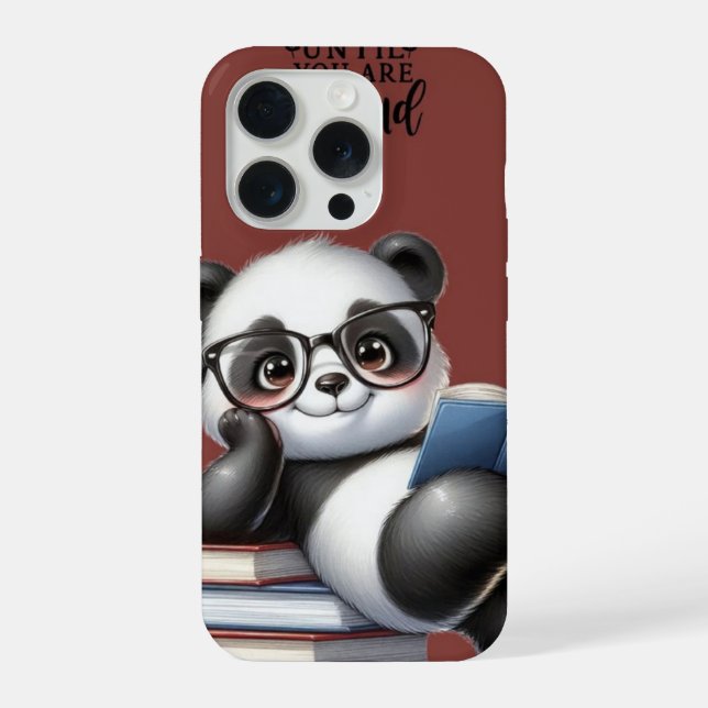 Funda Para iPhone Panda Amante de los Libros (Reverso )
