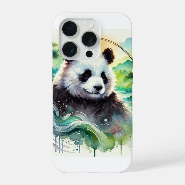 Funda Para iPhone Panda Bear in Serenity22 200824AREF117 - Watercolo (Reverso )