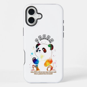 Funda Para iPhone 16 Plus Panda blanco