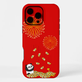 Funda Para iPhone 16 Pro Max Panda del Año Nuevo Chino de la Serpiente 2025