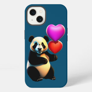 Panda del Día de San Valentín y Globo con Corazón,