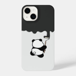 Funda Para iPhone 14 Panda Paint Drip - Estuche para teléfono Minimalis
