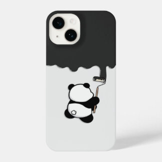 Funda Para iPhone 14 Panda Paint Drip - Estuche para teléfono Minimalis