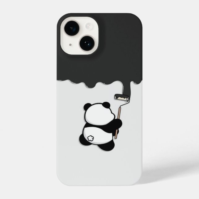 Funda Para iPhone Panda Paint Drip - Estuche para teléfono Minimalis (Reverso )