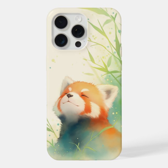 Funda Para iPhone Panda Rojo Paz Feliz (Reverso )