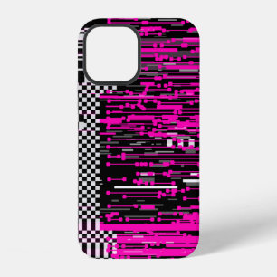 Funda Para iPhone 12 Pantalla VHS retro defectuosa con parpadeos y rotu
