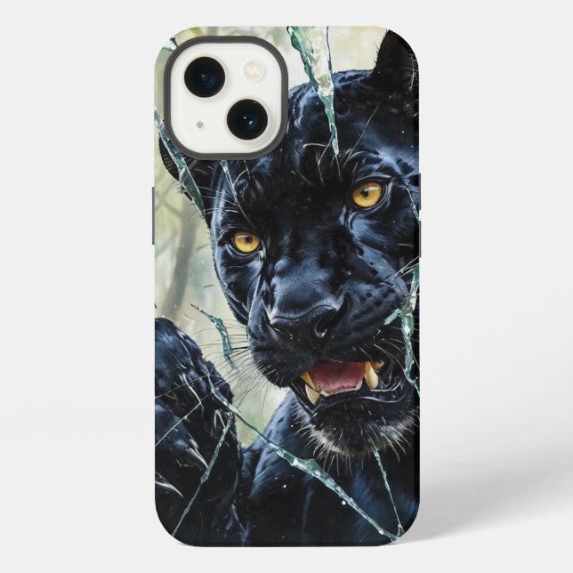 Funda Para iPhone Pantera abriéndose paso  (Reverso )