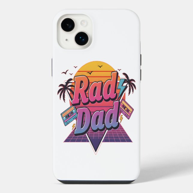 Funda Para iPhone Papá Genial – Estilo Neon Retro de los 80 para Pad (Reverso)