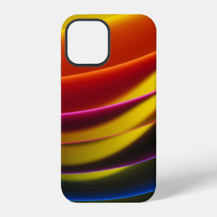 Funda Para iPhone 12 Papel de capa amarillo, rojo, morado, azul y verde