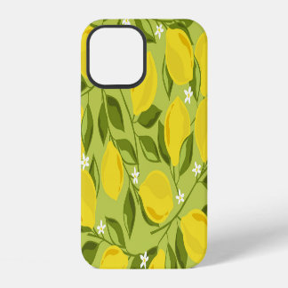 Funda Para iPhone 12 Papel de fondo colorido de lémones dibujado a mano