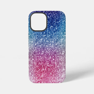 Funda Para iPhone 12 Mini Papel de regalo con brillo rosa azul ombre
