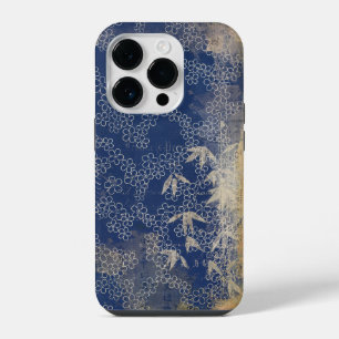 Funda Para iPhone 14 Pro Papel japonés vintage estresado bambú y hojas