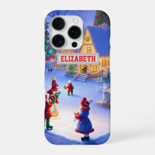 Funda Para iPhone 16 Pro Papel pintado de Navidad personalizado con foto