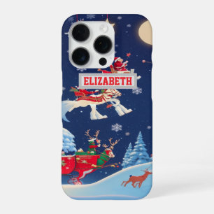 Funda Para iPhone 16 Pro Papel pintado de Navidad personalizado con foto