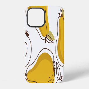 Funda Para iPhone 12 Papel pintado decorativo de peras dibujadas a mano