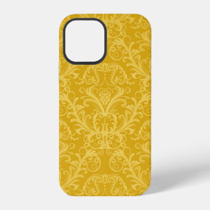 Funda Para iPhone 12 Papel pintado floral dorado sin costuras de lujo