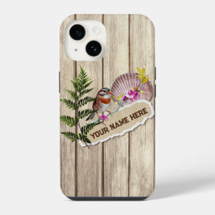 Funda Para iPhone 14 Papel Roto Rústico Madera Pintura Al Óleo Personal
