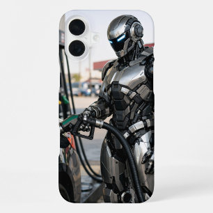 Funda Para iPhone 16 Plus Parada de combustible futurista