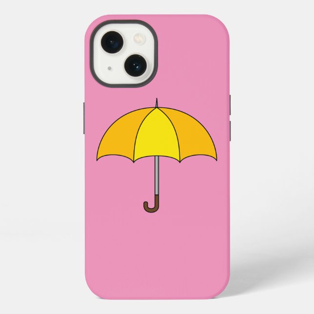 Funda Para iPhone Paraguas Amarillo (Reverso )