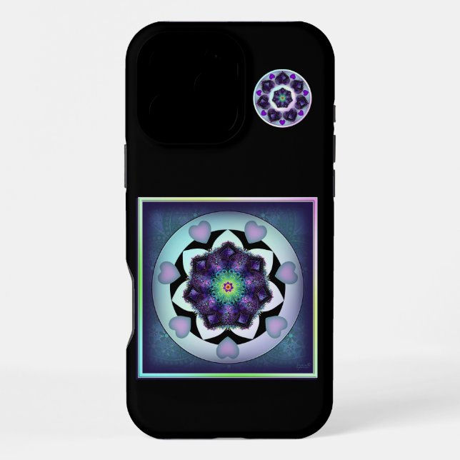Funda Para iPhone Paraguas morado y corazones .7 (Reverso )
