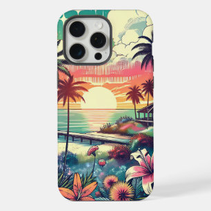 Paraíso Rosa y Turquesa Arte de Playa