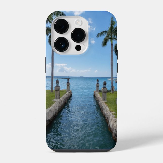 Funda Para iPhone Paraíso tropical (Reverso )