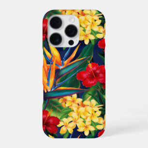 Funda Para iPhone 16 Pro Paraíso Tropical Floral Hawaiano Vertical