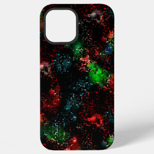Funda Para iPhone 12 Pro Max Parches de colores llamativos bajo trazas oscuras 