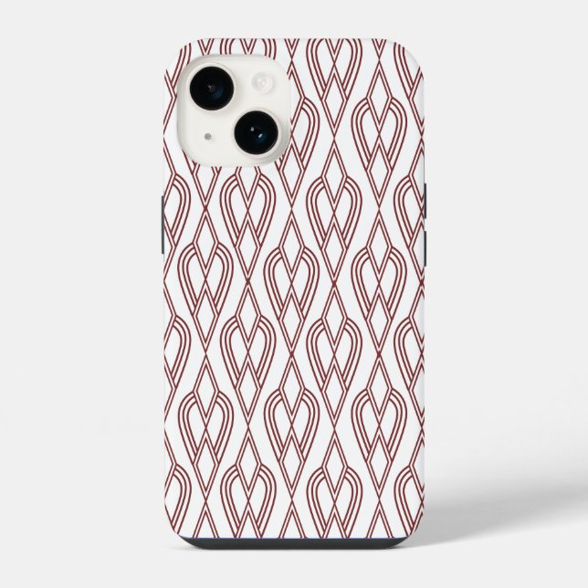 Funda Para iPhone Paredes de flores Art Deco (Reverso )