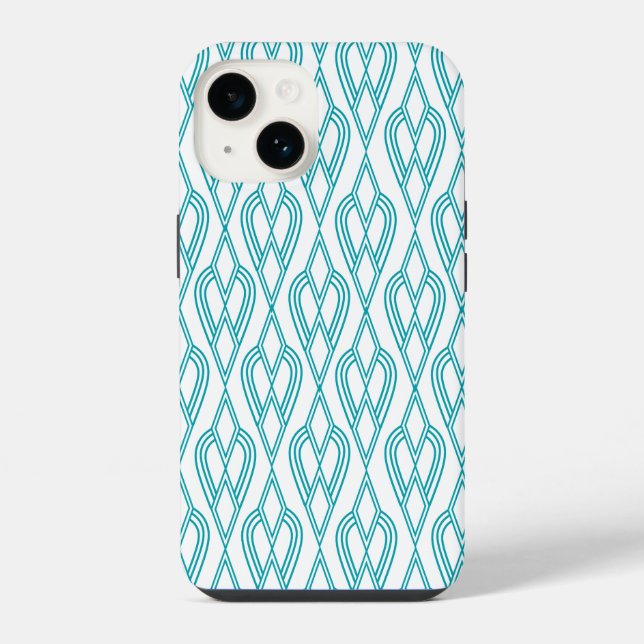 Funda Para iPhone Paredes de flores Art Deco (Reverso )