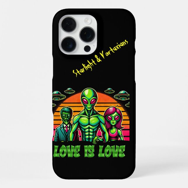 Funda Para iPhone Pareja alienígena en afecto galáctico (Reverso )