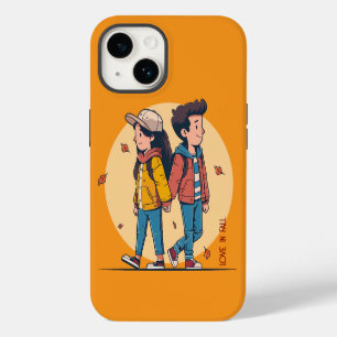 Funda Para iPhone 14 Pareja cogidos de la mano caminando juntos en otoñ