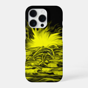 Funda Para iPhone 16 Pro Pareja de delfines en el sol
