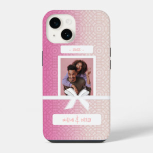 Funda Para iPhone 14 Pareja de enamorados Foto Gradiente Patrón de Cora