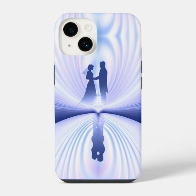 Funda Para iPhone Pareja de recién casados (Reverso )