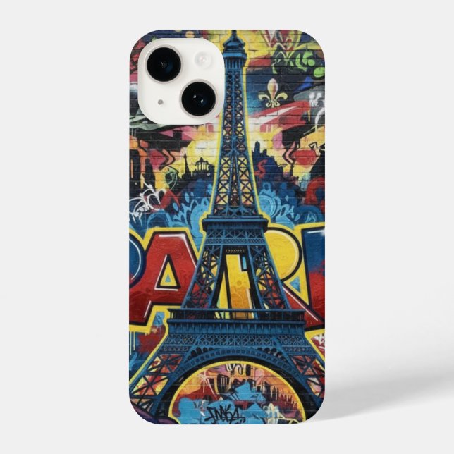 Funda Para iPhone Paris Eiffel Tower Graffiti Street Art (Reverso )
