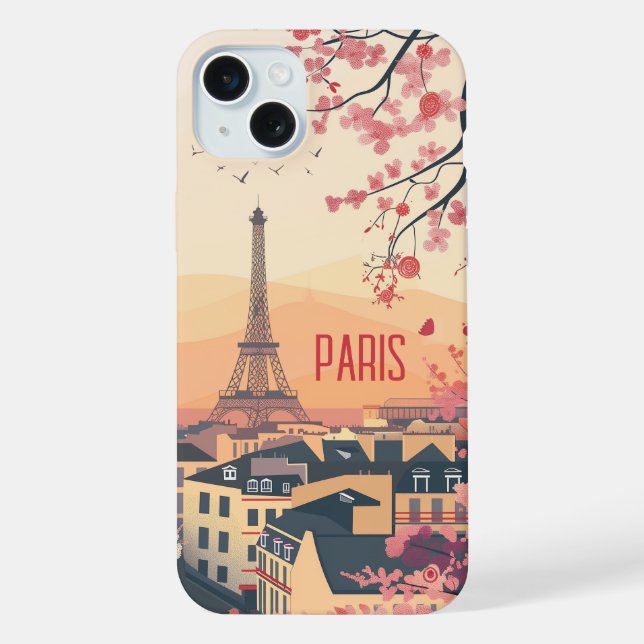 Funda Para iPhone París en Primavera (Reverso )