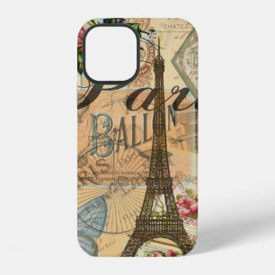 Funda Para iPhone 12 París Francia Arte Colorido de Viajes Antiguos
